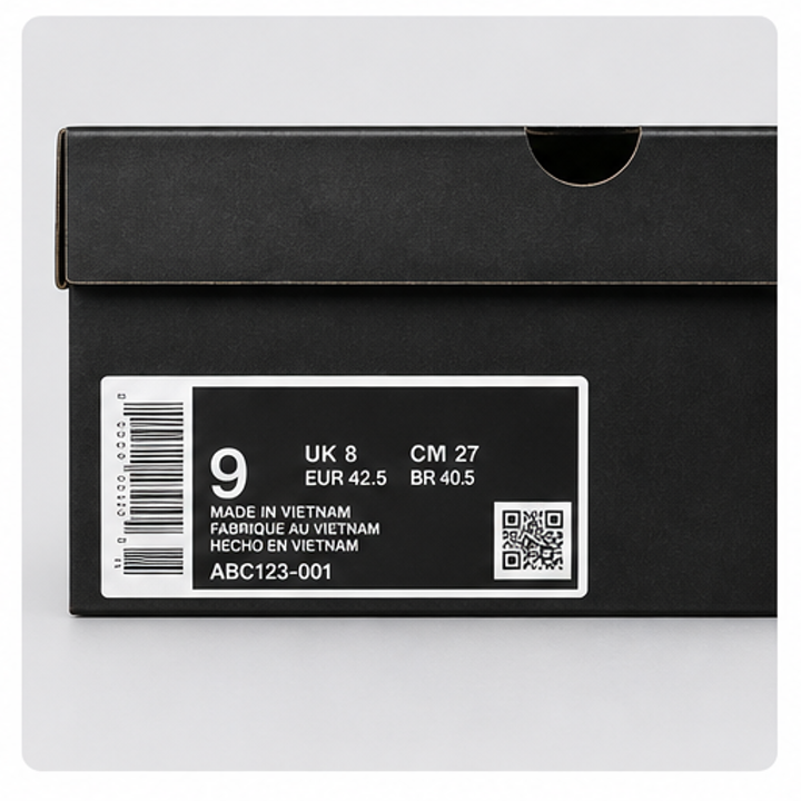 Box side label reference photo